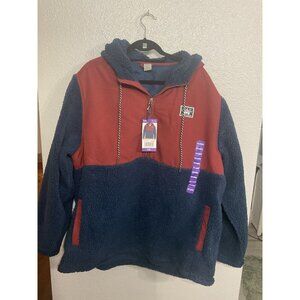 Hurley Men’s Obsidian Jacket Burgundy/Blue Size XXL NWT